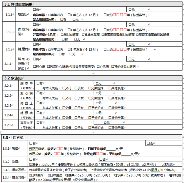 個人健康風險評估報告包括 疾病風險評估報告包括