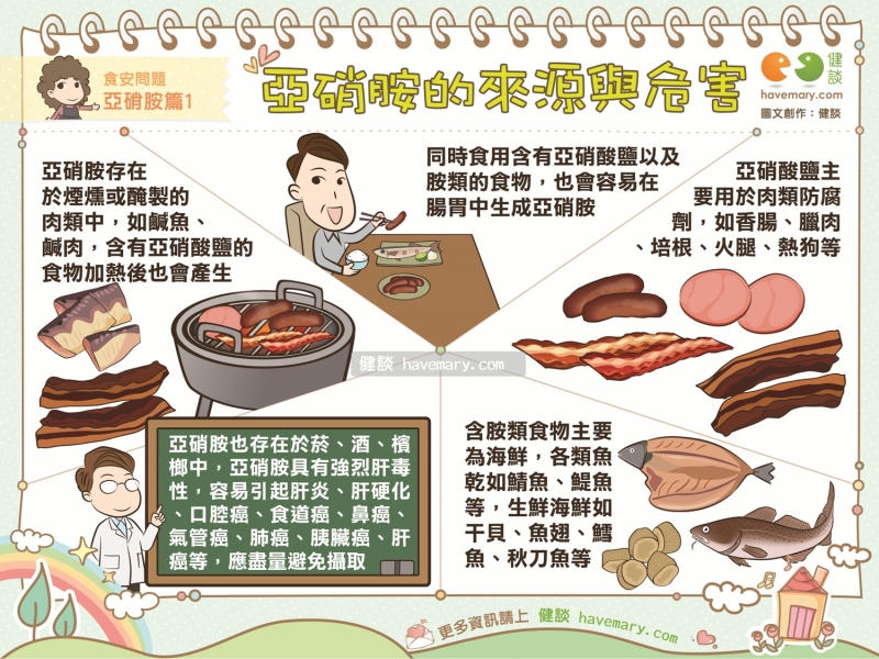 亞硝胺的來源與危害｜食安問題亞硝胺篇1 | 健談havemary.com - 圖解健康生活大小事