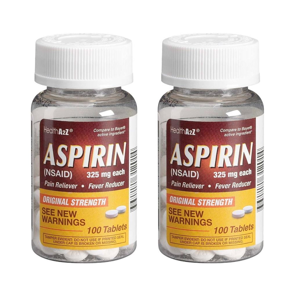 200ct Aspirin 325mg Uncoated Tablets Original Strength Pain Relief Pill ...