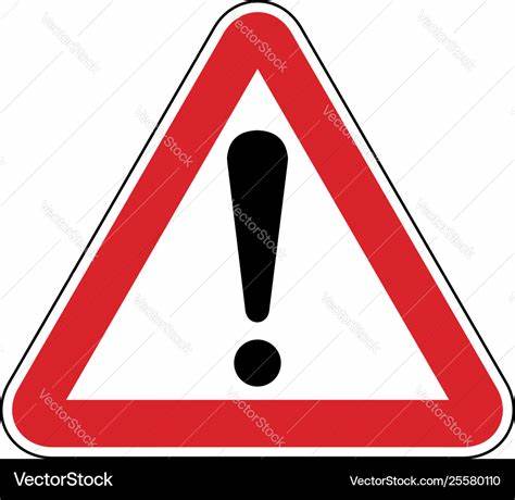 Street sign be careful Royalty Free Vector Image